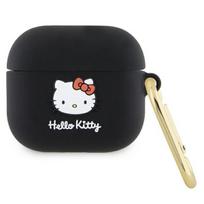 Etui Hello Kitty Silicone 3D Kitty Head Do Airpods 3 Cover, Czarne