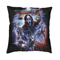 Helovinas Ghost Killer Scream pagalvėlės užvalkalas 40x40 cm Siaubo filmo veikėjo pagalvės užvalkalas Namų dekoras Pagalvės užvalkalas Dakimakura 30x30cm 12x12in