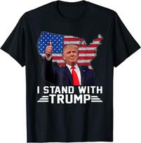 Aš palaikau Trumpą Amerikos Vėliava Vyras Moteris JAV Derliaus Unisex Marškinėliai XL