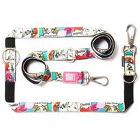 Max & Molly Multi-Leash Missy Pop - Reguliuojamas šuns pavadėlis, įdomus raštas, 200 cm