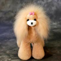 Mr. Jiang Teddy viso kūno kailis - keičiamas kailis Teddy kirpimo manekenui, smėlio spalvos su veidu