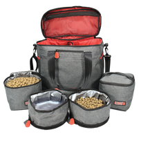 KONG Travel Bag 5in1 - kelioninis krepšys šunims, su dubenėliais ir konteineriais