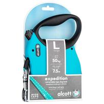 Alcott Expedition ištraukiamas pavadėlis 7,5 m mėlynas - ilgas automatinis pavadėlis šunims, mėlynas