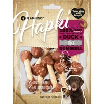 Flamingo Hapki Duck Rice Dumbbell - šunų skanėstai, antis, ryžiai, jautienos oda