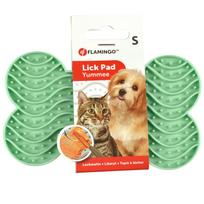 Flamingo Lick Pad Yummee - antistresinis kilimėlis šunims ir katėms laižyti, su siurbtukais - / 15 cm