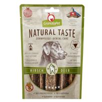 GranataPet Natural Taste Dental Care Snack Deer - natūralūs mėsos dantų priežiūros skanėstai šunims, elnio juostelės