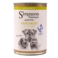 Simpsons Premium Exotic Kangaroo - be grūdų šlapias maistas suaugusiems šunims, pagamintas iš kengūros mėsos ir daržovių