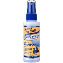 Mane'n Tail Spray'n White Shampoo - šampūnas su kondicionieriumi baltoms, pilkoms ir auksinėms žirgų kailiukams, purškalo forma