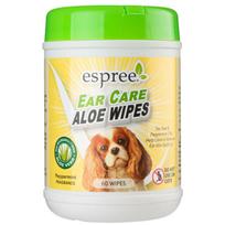Espree Ear Care Aloe servetėlės 60 vnt. - šunų ausų valymo servetėlės