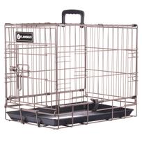 Flamingo Ebo Taupe - metalinis šunų narvas, XS: