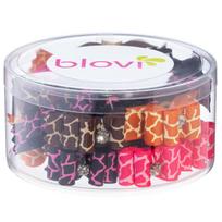 Blovi Bows Wild Glam 25 vnt. - elegantiški kaspinai šunims su leopardo raštu, su kalnų krištolu, ant elastinės juostos