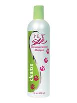 Pet Silk Agurkų ir Melionų Šampūnas - universalus stiprinantis kailio šampūnas su agurkų ir saldaus meliono aromatu, koncentratas 1:16