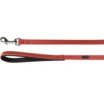 Flamingo pavadėlis Binti - odinis šuns pavadėlis, neopreno paminkštinta rankena, plotis 15 mm