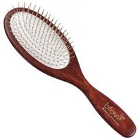 Blovi Wood Soft Pin Brush - didelis medinis šepetys su labai minkštais metaliniais dantukais (Jorkšyro terjerams, Maltos bišonams, Ši Cu)