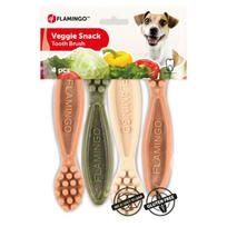 Flamingo Veggie Snacks - šunų kramtukai dantų šepetėlio formos
