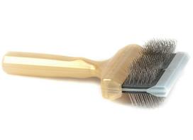 ActiVet Pro šepetys Super Soft Coat Grabber - itin minkštas, dvipusis, lankstus šepetys ilgiems, šilkiniams plaukams - didelis 9 cm