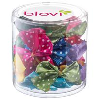 Blovi kaspinai Polka Color 25 vnt. - spalvingi taškuoti kaspinai šunims, satininiai su elastine juostele