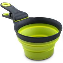 Dexas sulankstomas KlipScoop 3-in-1 mažas - sulankstomas maisto samtelis su maišelio uždarymo spaustuku, mažas