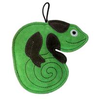Kiwi Walker odinis žaislas chameleonas - natūralios odos žaislas šunims, chameleonas
