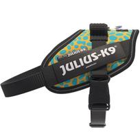 Julius - K9 IDC Powerharness Leopard - šuns petnešos su atšvaitais, geltonas raštas - Mini - Mini