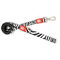 Max&Molly Trumpas Pavadėlis Zebra - spalvingas miesto pavadėlis šunims, zebro raštas, 120 cm