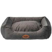 Biglo Velvet Love Dark Grey - elegantiška aksominė lova šunims ir katėms, stačiakampė tamsiai pilka