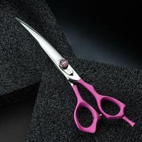 Jargem lenktos žirklės - lenktos kirpimo žirklės su minkšta, ergonomiška rankena spalvota