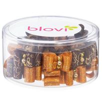 Blovi Bows 25 vnt. - elegantiški kaspinai šunims rudos ir auksinės spalvos atspalviais, ant elastinės juostos