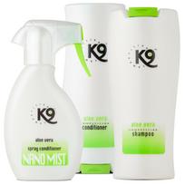 K9 Aloe Vera + Nano Mist Rinkinys - kosmetikos rinkinys gyvūnų priežiūrai su jautria oda