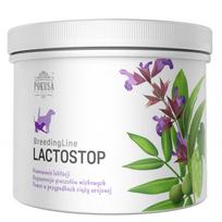 Pokusa BreedingLine LactoStop - natūralus žolelių preparatas, kuris slopina laktaciją kalėms ir regeneruoja pieno liaukas.