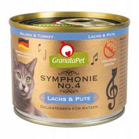 GranataPet Symphonie - aukštos mėsos sudėties kačių maistas, lašiša ir kalakutiena