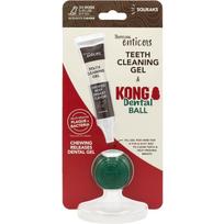 TropiClean Enticers KONG Dental Ball - rinkinys: šunų dantų valymo gelis ir KONG kamuolys
