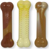 Nylabone Extreme Dura Chew Triple Pack - trijų kramtomųjų žaislų rinkinys mažiems šunims, vištienos, kukurūzų ir vanilės skonio