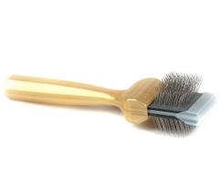 ActiVet Pro šepetys Super Soft Coat Grabber - itin minkštas, dvipusis, lankstus šepetys ilgiems, šilkiniams plaukams - mažas 4,5 cm