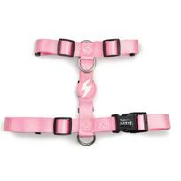Dashi Solid Back Harness Baby Pink - reguliuojamas apsauginis diržas šunims, šviesiai rožinė
