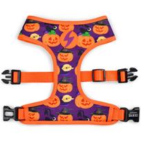 Dashi Pumpkin Neo Mesh petnešos - nepatraukiamos, dvipusės šuns petnešos su Helovino moliūgų raštu