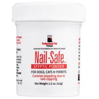 PPP Nail Safe Styptic Powder - milteliai kraujavimui sustabdyti kerpant šunų, kačių ir šeškų nagus.