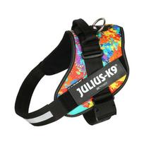 Julius - K9 IDC Powerharness Crazy - aukštos kokybės petnešos, šuns petnešos, pašėlęs raštas