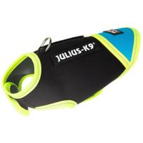 Julius IDC Neoprene šunų drabužiai Aquamarine - neopreninė striukė šunims, juoda su mėlyna