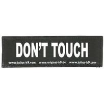 Julius K9 Don't Touch ženkleliai 2 vnt. - ženkleliai Julius petnešoms, su Velcro tvirtinimu