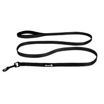 Alcott Adventure pavadėlis 180cm juodas - atspindinti juosta šunims, juoda