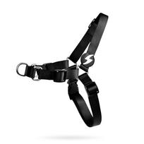 Dashi Solid Front Harness Black - juodas norvegiškas šuns pakinktų modelis be traukimo