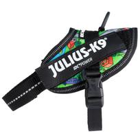 Julius - K9 IDC Powerharness Daycare - šuns pakinktai su atspindinčiais elementais, spalvingo miesto raštas