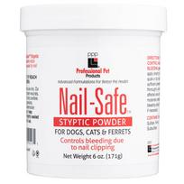 PPP Nail Safe Styptic Powder - milteliai kraujavimui sustabdyti kerpant šunų, kačių ir šeškų nagus.