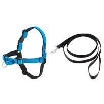 PetSafe Easy Walk Deluxe Harness Ocean - minkštas šunų pakinktų ir pavadėlio komplektas, juodas