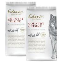 Eden Country Cuisine dydis M/L - šunų maistas vidutinėms ir didelėms veislėms, su antiena, ėriena, triušiena ir žvėriena.
