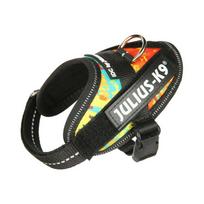 Julius - K9 IDC Powerharness Crazy - aukštos kokybės petnešos, šuns petnešos, pašėlęs raštas