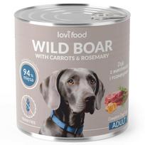 Lovi Food Wild Boar su morkomis - drėgnas šunų maistas su šerniena, morkomis ir rozmarinais