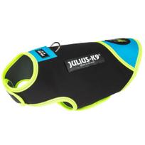 Julius IDC Neoprene šunų drabužiai Aquamarine - neopreninė striukė šunims, juoda su mėlyna