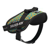 Julius - K9 IDC Powerharness Leopard - šuns pakinktai su atšvaitais, geltonas raštas